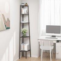 Berkfield Home 5-Tier Corner Shelf Black 45.5x31.5x180 cm