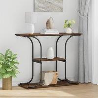 Berkfield Home Console Table Smoked oak 101 x 35 x 80.5 cm Engineered wood in Brown