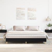 Berkfield Home Bed Frame Black Oak 200x200 cm Engineered Wood