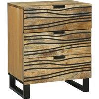 Berkfield Home Bedside Cabinet - 50x33x60 cm Solid Mango Wood in Brown | Size: 50 x 33 x 60 cm