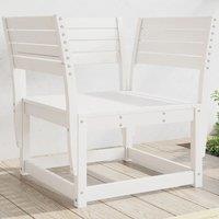 Berkfield Home Garden Chair White Solid Wood Pine