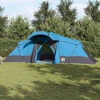Berkfield Home Family Tent with Windows Dome Blue 4-Person Waterproof