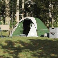 Berkfield Home Family Tent Cabin 6-Person Green Waterproof