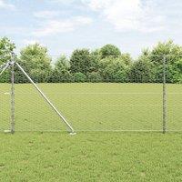 Berkfield Home Hexagon Fence 1.4x50 m Galvanised Steel in Silver