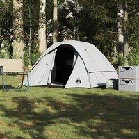 Berkfield Home Family Tent Cabin 6-Person White Blackout Fabric Waterproof