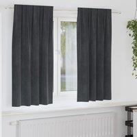 Berkfield Home Blackout Curtains with Top Tape 2 pcs Light Grey Velvet