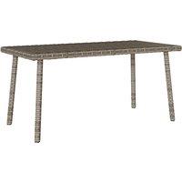 Berkfield Home Garden Coffee Table Rectangular Grey 80x40x37 cm Poly Rattan | Size: 80 x 40 x 37 cm