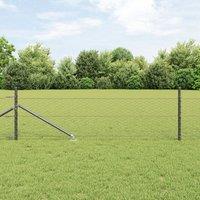 Berkfield Home Hexagon Fence Grey 0.8x50 m Steel