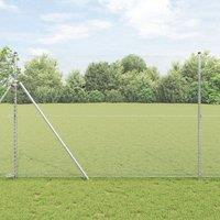 Berkfield Home Hexagon Fence 1.6x10 m Galvanised Steel in Silver