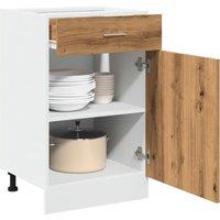 Berkfield Home Drawer Bottom Cabinet Lyon Artisan Oak 50x46x81.5 cm Engineered Wood in Brown