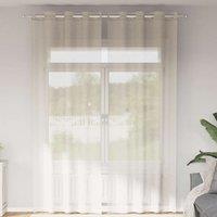 Berkfield Home Voile Curtains with Grommets 2 pcs Cream 140x300 cm