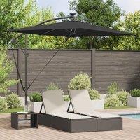 Berkfield Home Cantilever Banana Parasol with Lock Black 294 x 200 x 254 cm