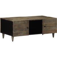 Berkfield Home Coffee Table Light Grey 100x54x40 cm Solid Wood Mango | Size: 100 x 54 x 40 cm