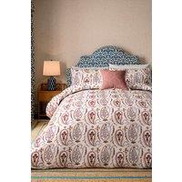 Sanderson 'Jamilia' Cotton Duvet Cover Set in Pink | Size: Super King