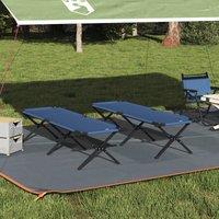 Berkfield Home Folding Sun Beds 2 pcs with Carry Bag Blue 600D Oxford Fabric