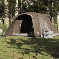Berkfield Home Family Tent Dome 6-Person Brown Waterproof
