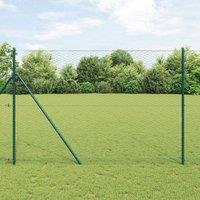 Berkfield Home Hexagon Fence Green 1.5x100 m Steel