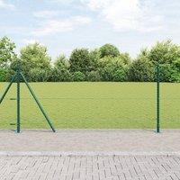 Berkfield Home Fencing Set Set of 2 Forest green Steel 25 x 1 m Durable
