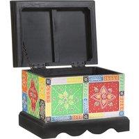 Berkfield Home Storage Box 40x30x30 cm Solid Wood Mango | Size: 40 x 30 x 30 cm