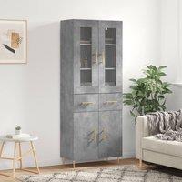 Berkfield Home Highboard Concrete Grey 69.5x34x180 cm Engineered Wood