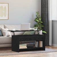 Berkfield Home Coffee Table Black oak 102 x 50 x 52.5 cm Engineered wood