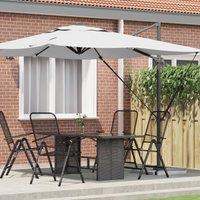Berkfield Home Cantilever Roma Parasol Sand 286x285x265 cm Aluminium | Size: 286 x 285 x 265 cm