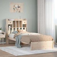 Berkfield Home Bookcase Bed without Mattress 90x200cm Solid Wood Pine in Brown | Size: 90x200 cm