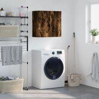 Berkfield Home Wall Cabinet Smoked Oak 60x31x60 cm Engineered Wood in Brown | Size: 60 x 31 x 60 cm