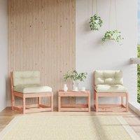 Berkfield Home Garden Sofas with Cushions 2pcs Solid Wood Douglas in Brown