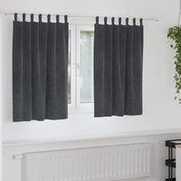 Berkfield Home Blackout Curtains with Hanging Loops 2 pcs Light Grey Velvet