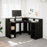 Berkfield Home Desk Black Oak 130x130x91 cm Engineered Wood | Size: 130 x 130 x 91 cm