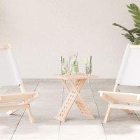 Berkfield Home Coffee Table Foldable 33x33x40, 5 cm Solid Wood Walnut in Brown