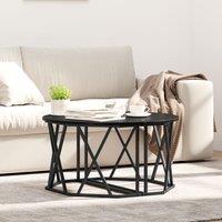 Berkfield Home Black Oak Coffee Table 80x80x42 cm Made of Engineered Wood | Size: 80 x 80 x 42 cm