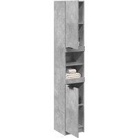 Berkfield Home Bathroom Cabinet Concrete Grey 32x34x188.5 cm Engineered Wood in Brown
