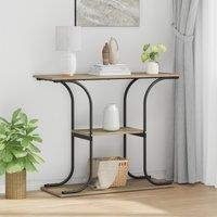 Berkfield Home Console Table Sonoma oak 101 x 35 x 80.5 cm Engineered wood in Brown
