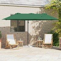 Berkfield Home Garden Cantilever Parasol with Lock Green 372 x 198 x 253 cm