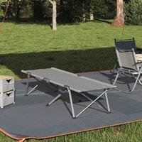 Berkfield Home Folding Camping Bed Grey Aluminium Large Foldable
