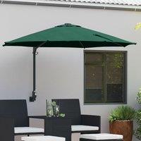 Berkfield Home Large Green Patio Umbrella Metal, Polyester Large Tiltable