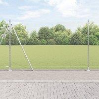 Berkfield Home Hexagon Fence 1.4x25 m Galvanised Steel in Silver