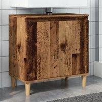 Berkfield Home Sink Cabinet Old Wood 58x33x60 cm Engineered Wood in Brown | Size: 58 x 33 x 60 cm