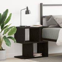 Berkfield Home Bedside Cabinet Black Oak 50x30x51, 5 cm Engineered Wood