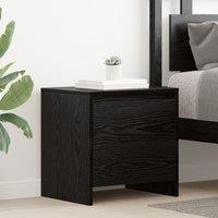 Berkfield Home Bedside Cabinet Black oak Engineered wood