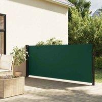 Berkfield Home Retractable Side Awning Dark Green 140x500 cm