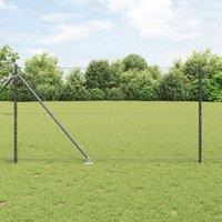 Berkfield Home Hexagon Fence Grey 1.2x100 m Steel