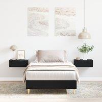 Berkfield Home Bed Frame 75x190 cm Black Oak Engineered Wood