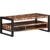Berkfield Home Coffee Table Multicolour 90x50x36 cm Solid Wood Reclaimed | Size: 90 x 50 x 36 cm