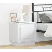 Berkfield Home Bedside Cabinets with LED Lights 2 pcs White 44x34, 5x45 cm