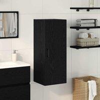Berkfield Home Wall Mounted Cabinet Black Oak 34.5x34x90 cm Engineered Wood