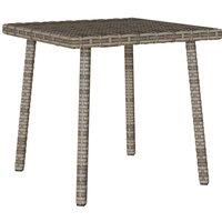Berkfield Home Garden Coffee Table Rectangular Grey 40x40x37 cm Poly Rattan | Size: 40 x 40 x 37 cm