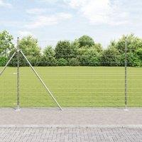 Berkfield Home Field Fence 1.6x50 m Galvanised Steel in Silver